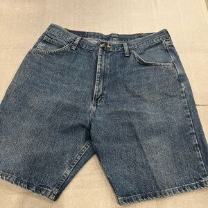 [38R]VTG Wrangler Men's Relaxed Fit Blue Denim Shorts Mexico Y2K